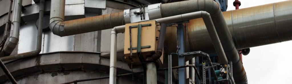 Débitmètre clamp-on non intrusif installé sur une conduite overflash pour la mesure du débit massique à 380 °C dans une unité de raffinage